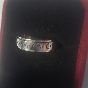 Stars and moons ring band